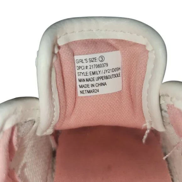 Carter's Just One You Baby Girls' Emily First Walk Sneakers - White Sz 3 - Picture 9 of 10